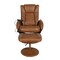 Emma and Oliver Massaging Multi-Position Plush Recliner with Side Pocket and Ottoman